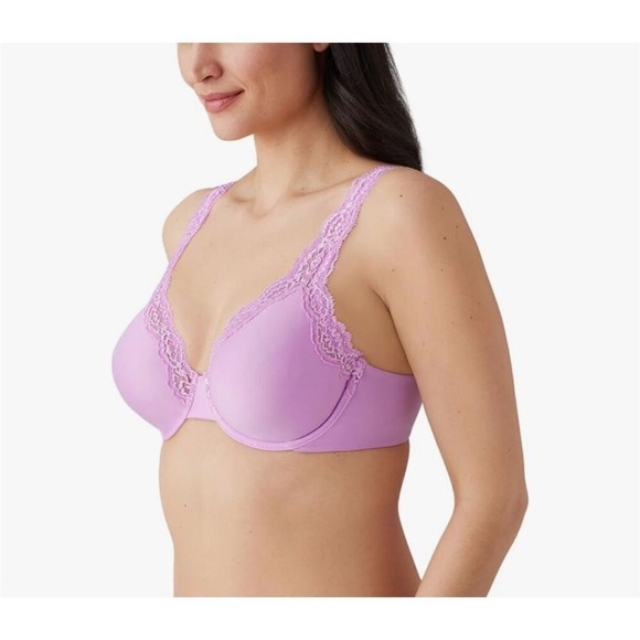 Wacoal Women’s Lace Trim Lavender - Size 34D Softy Styled Underwire Bra - Picture 3 of 7